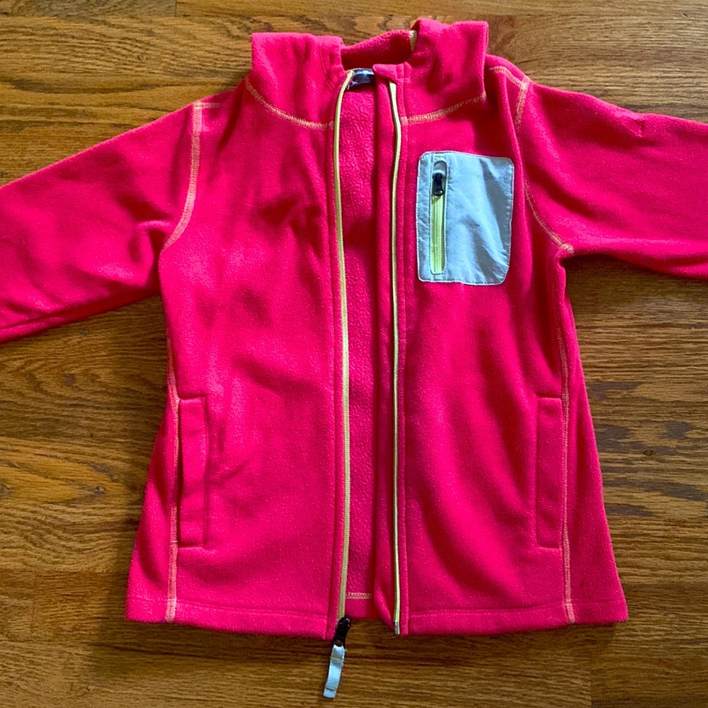 Eddie Bauer zip fleece with hood